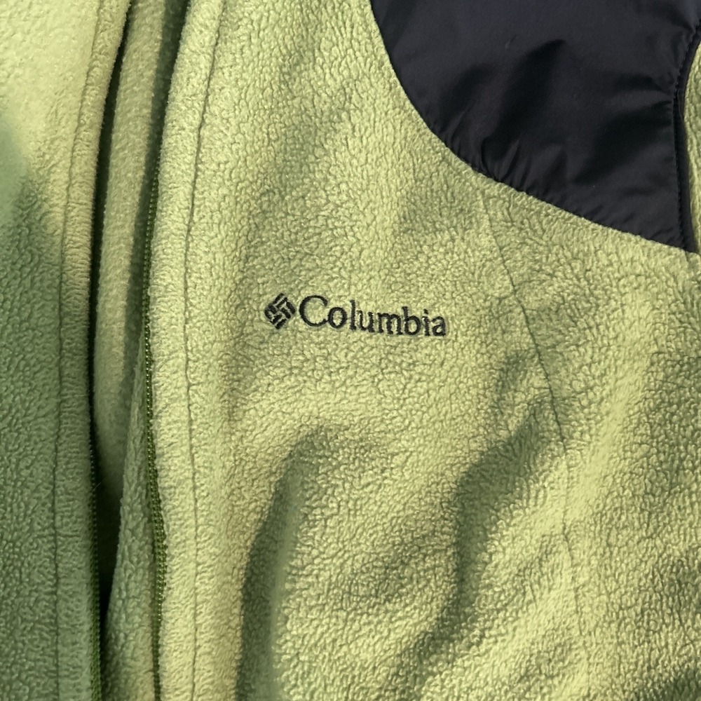 Columbia Sportswear Women Olive Green Full Zip Fleece Sweater Jacket Size M - Picture 3 of 6